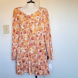 SO Princess Tie-Front Fit & Flare Dress